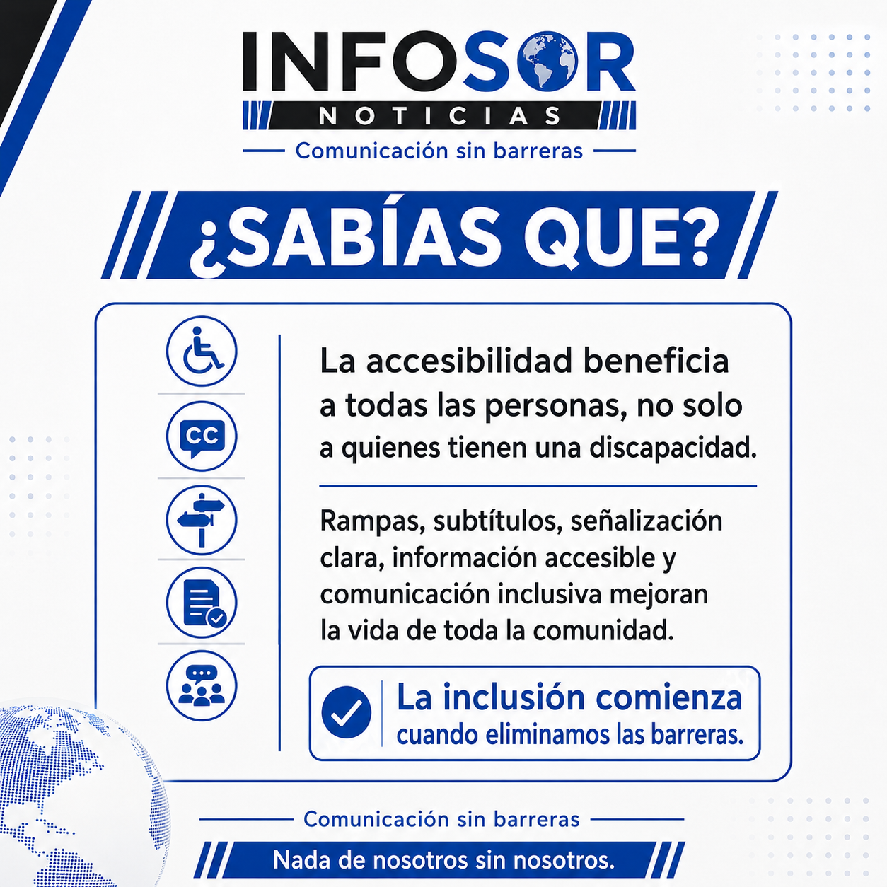 ¿Sabías que? | La accesibilidad beneficia a toda la comunidad