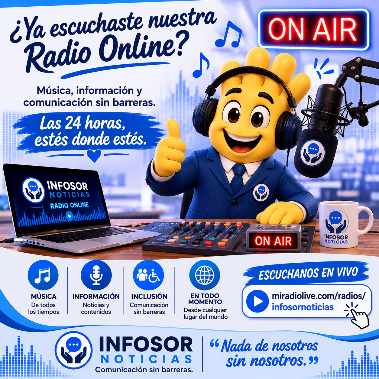 Infosor Noticias invita a la comunidad a disfrutar de su Radio Online las 24 horas