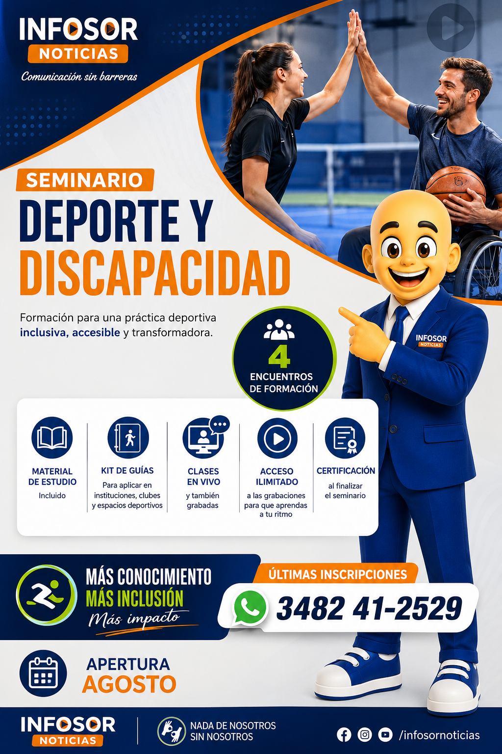 INFOSOR NOTICIAS presenta el Seminario "Deporte y Discapacidad": formación para una práctica deportiva inclusiva