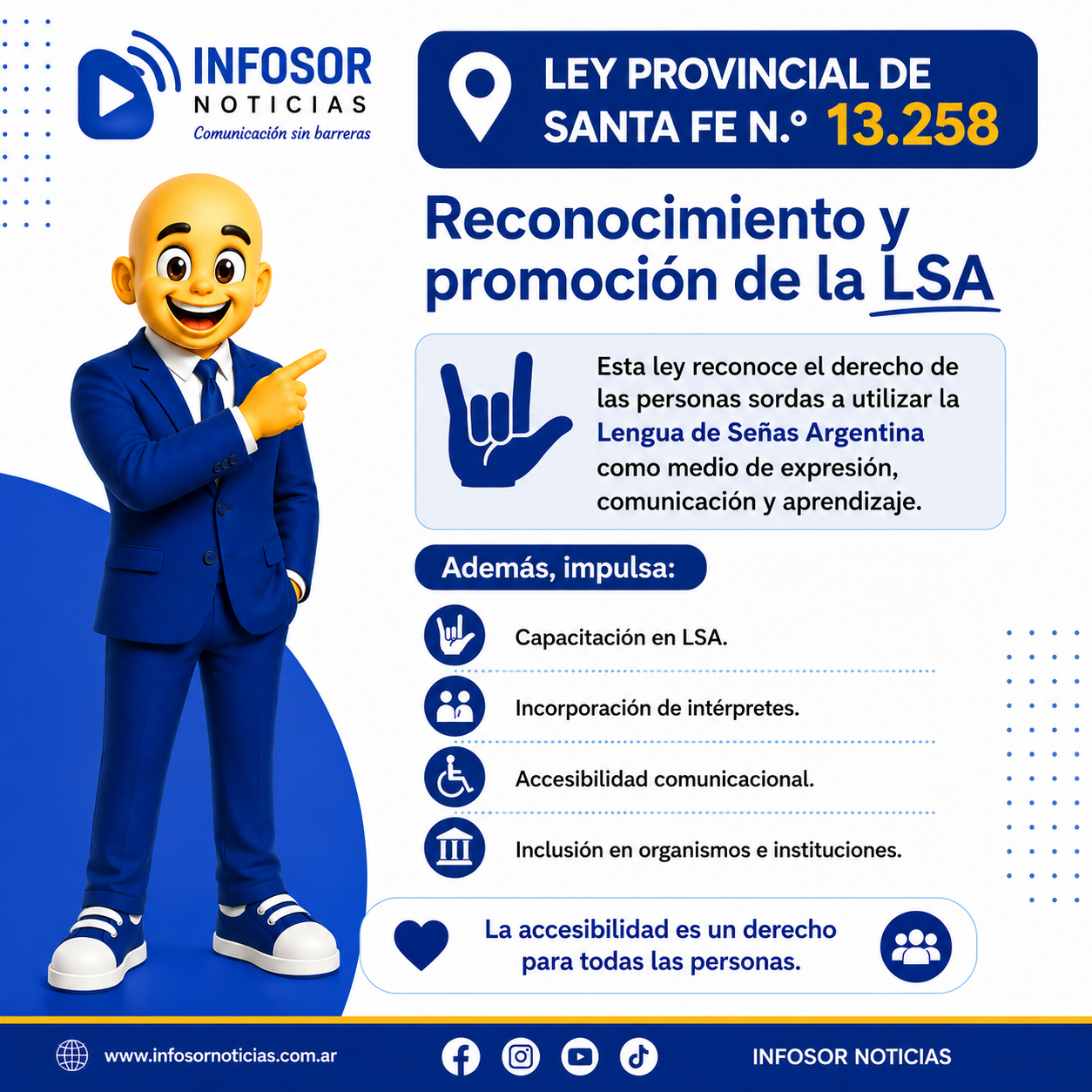 Ley Provincial N.º 13.258: reconocimiento y promoción de la Lengua de Señas Argentina en Santa Fe