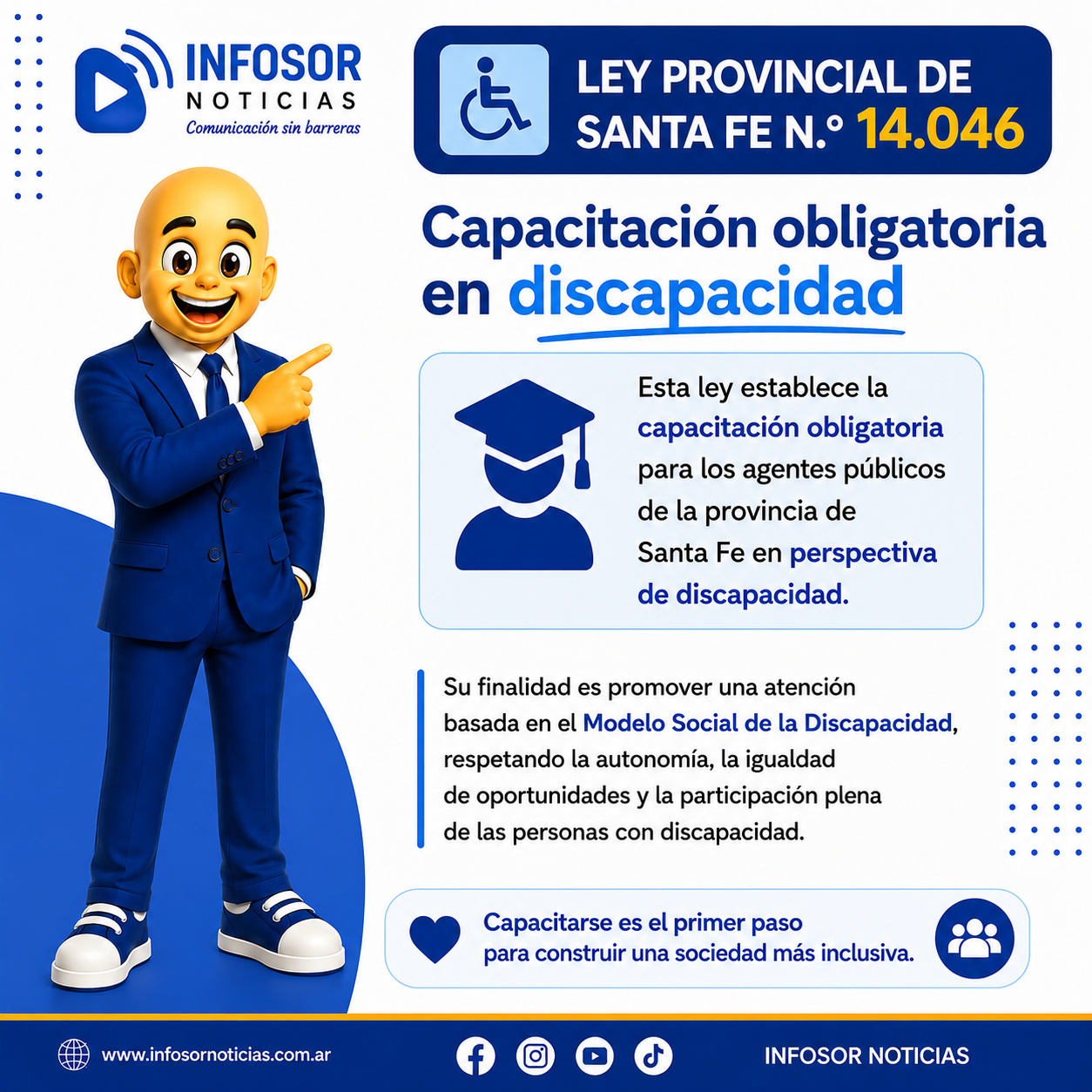 Ley Provincial N.º 14.046: capacitación obligatoria en perspectiva de discapacidad