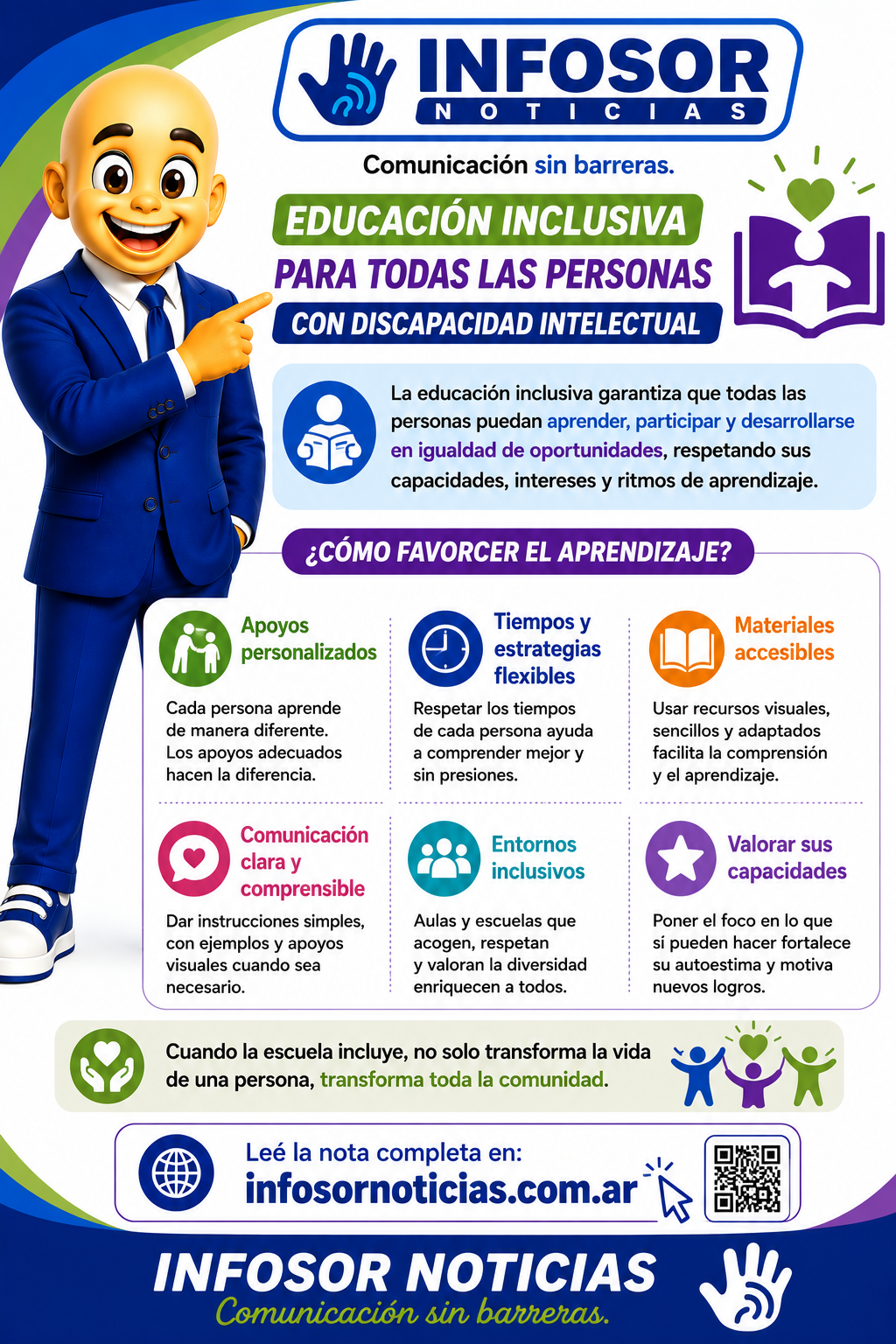 Educación inclusiva: garantizar oportunidades para las personas con discapacidad intelectual