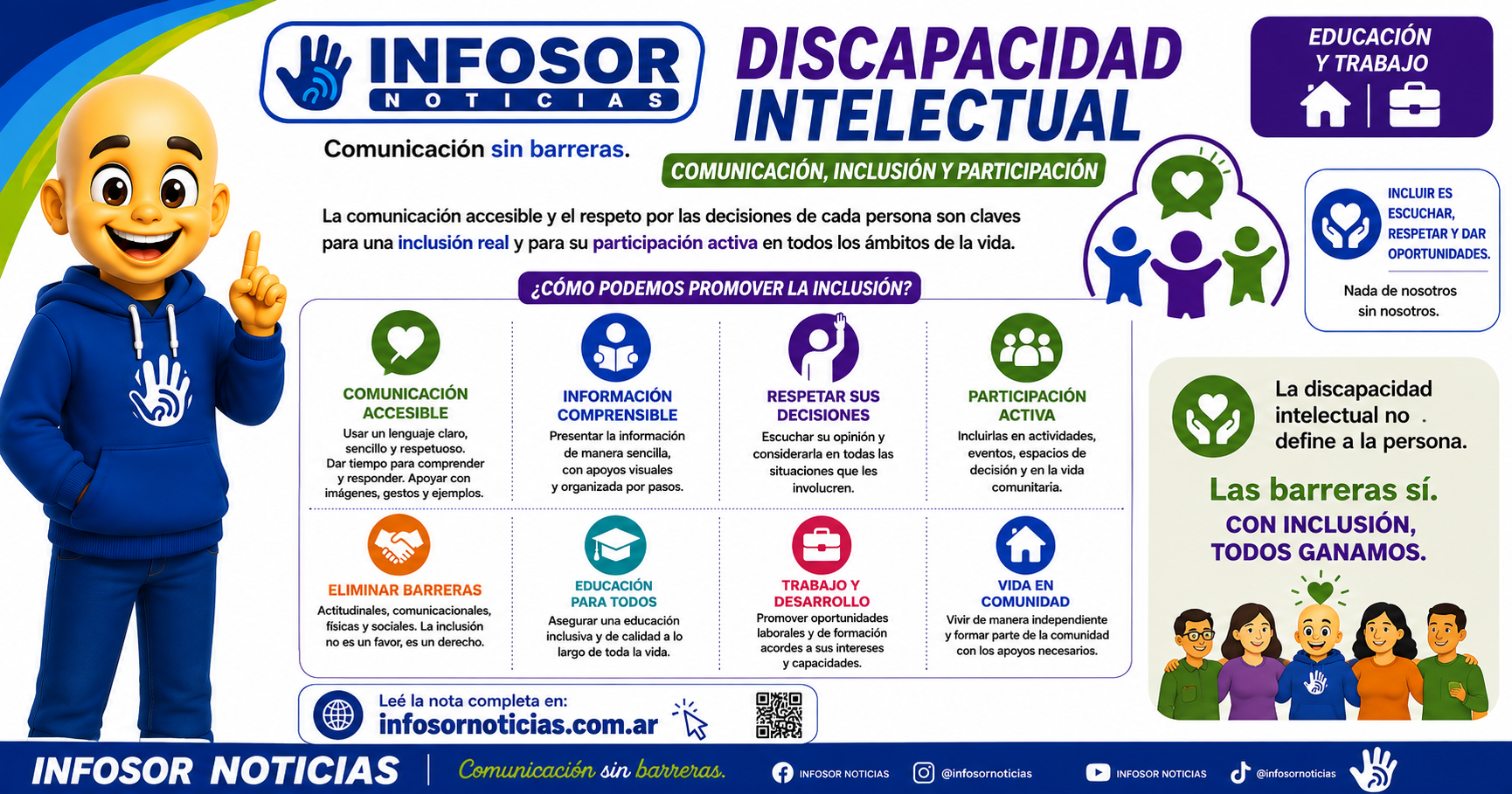 Discapacidad intelectual: comunicación, inclusión y participación