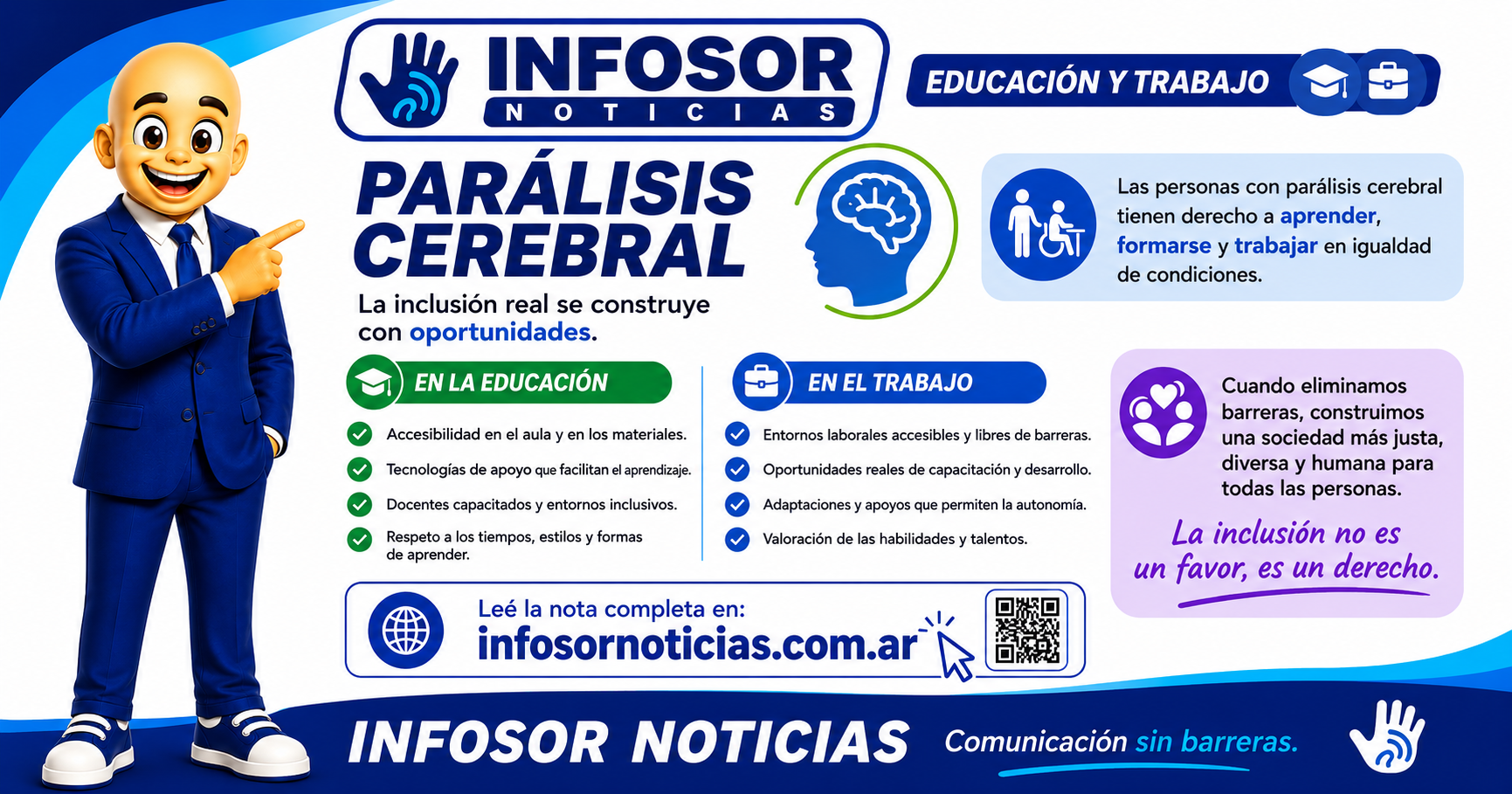 Parálisis cerebral: educación y trabajo, derechos que abren oportunidades
