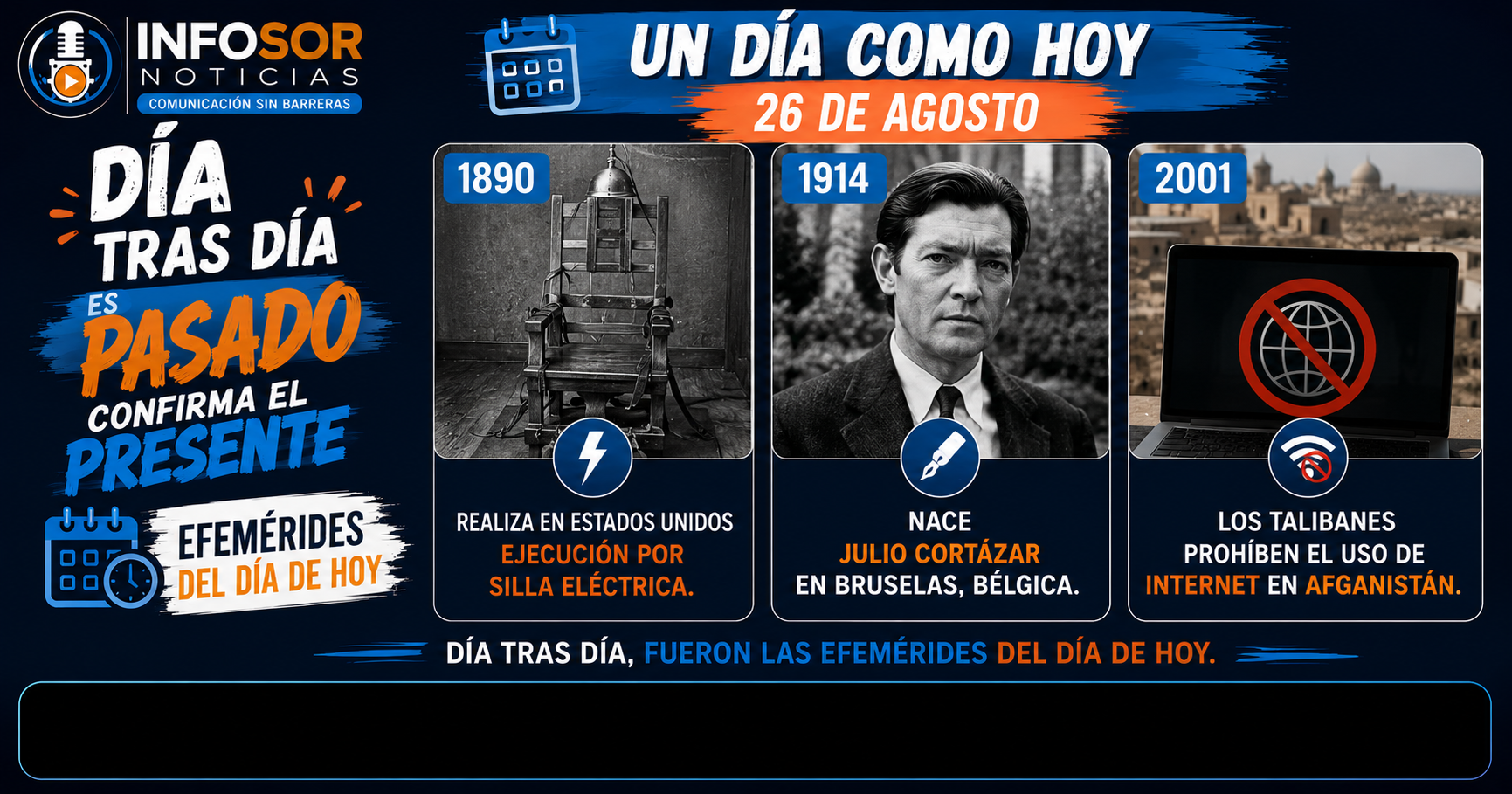 26 de agosto: las efemérides que marcaron la historia