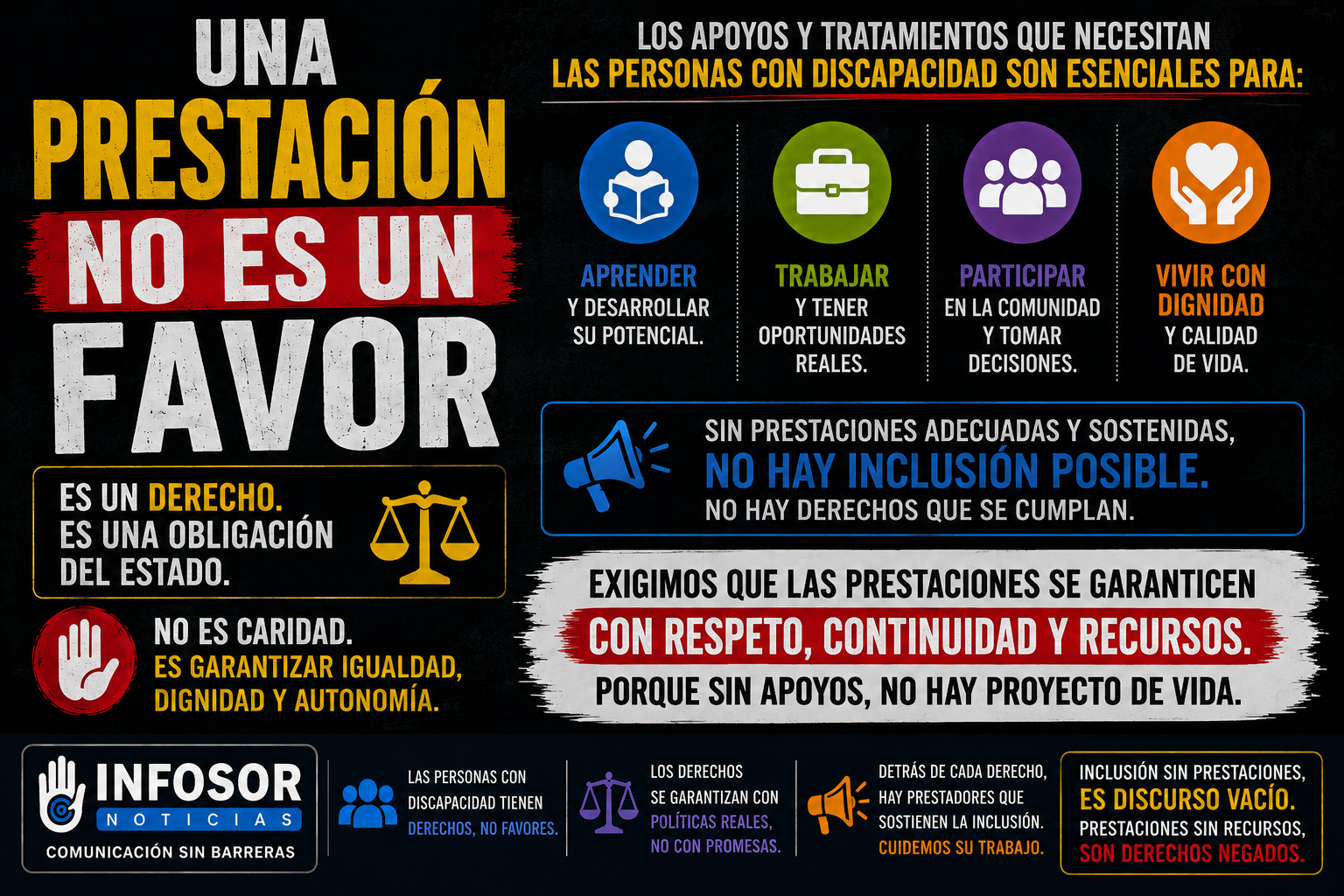 UNA PRESTACIÓN NO ES UN FAVOR: ES UN DERECHO