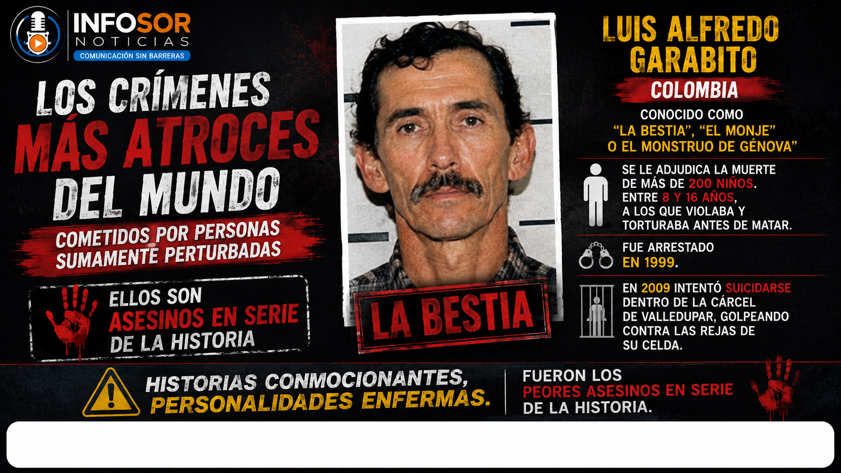 LUIS ALFREDO GARAVITO: LA HISTORIA DE UNO DE LOS PEORES ASESINOS EN SERIE DE COLOMBIA