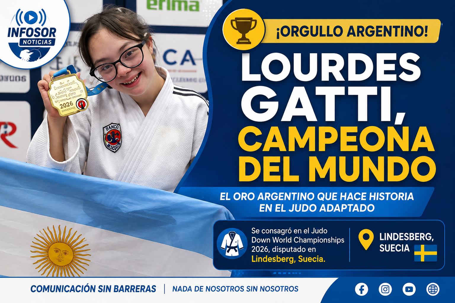 Lourdes Gatti, campeona mundial: el oro argentino que hace historia en el judo adaptado