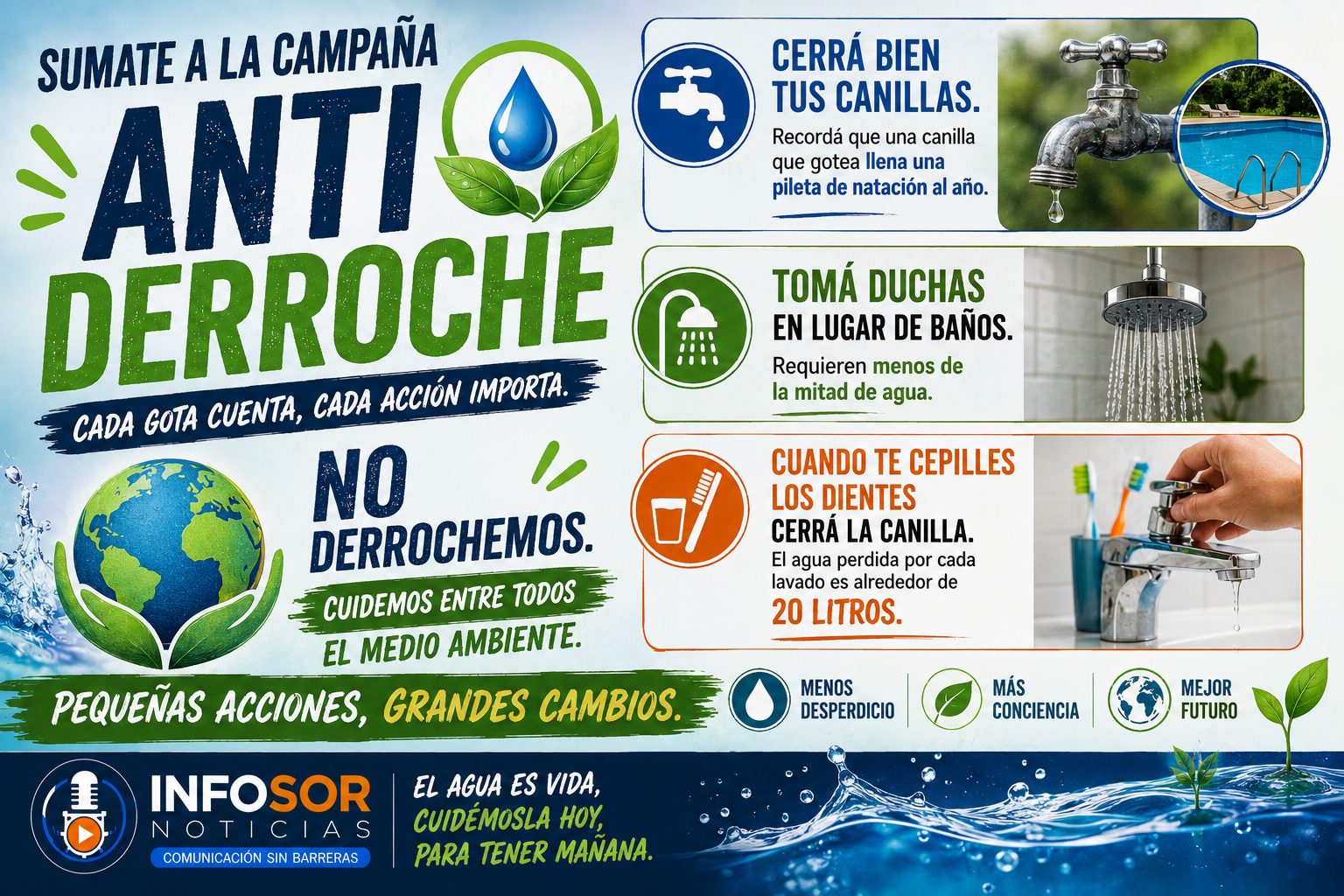 SUMATE A LA CAMPAÑA ANTIDERROCHE: CADA GOTA CUENTA