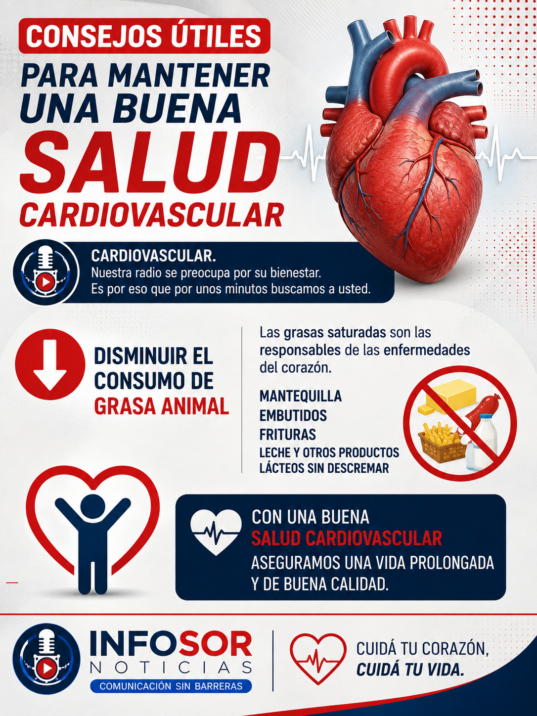CUIDÁ TU CORAZÓN: REDUCIR EL CONSUMO DE GRASAS SATURADAS