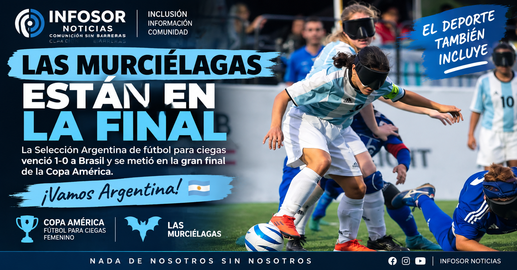 LAS MURCIÉLAGAS VENCIERON A BRASIL Y ESTÁN EN LA FINAL DE LA COPA AMÉRICA