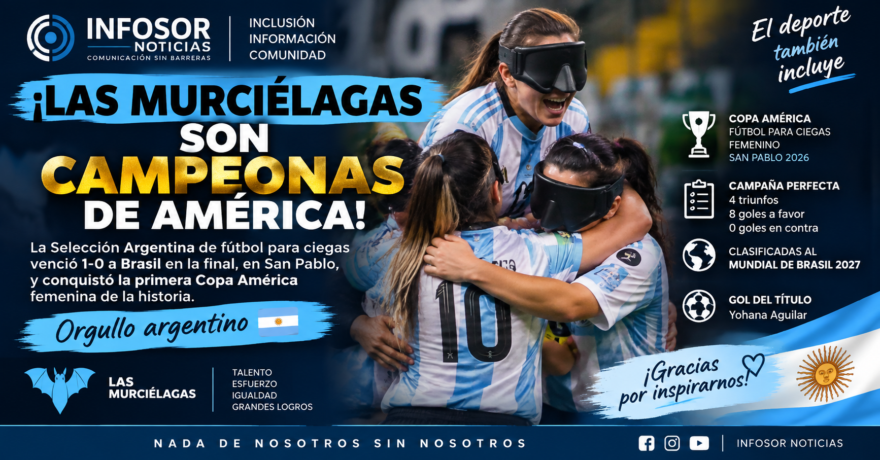 🇦🇷🦇 ¡LAS MURCIÉLAGAS SON CAMPEONAS DE AMÉRICA!