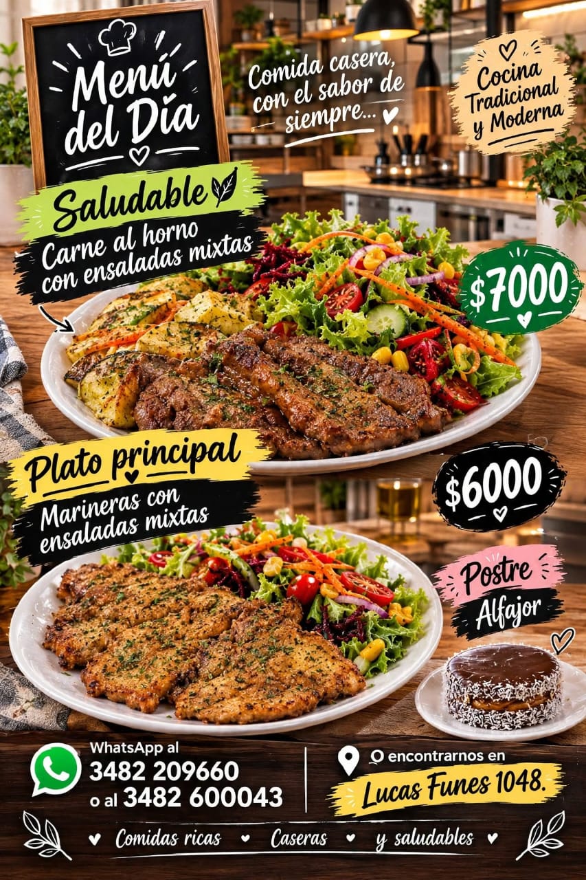 Burger Home: menú del día con opciones caseras y saludables