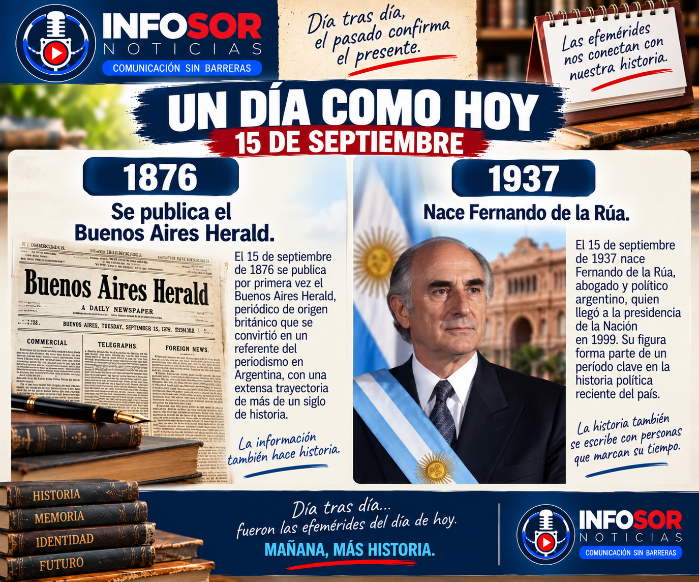 DÍA TRAS DÍA: EFEMÉRIDES DEL 15 DE SEPTIEMBRE
