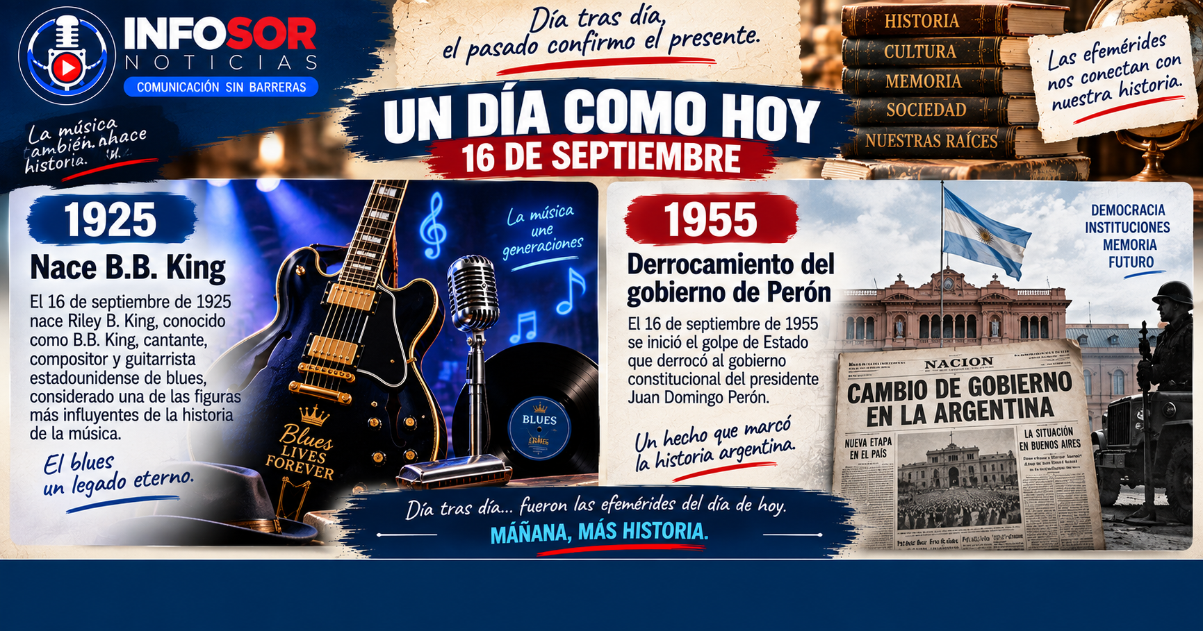 🎸 DÍA TRAS DÍA: EFEMÉRIDES DEL 16 DE SEPTIEMBRE