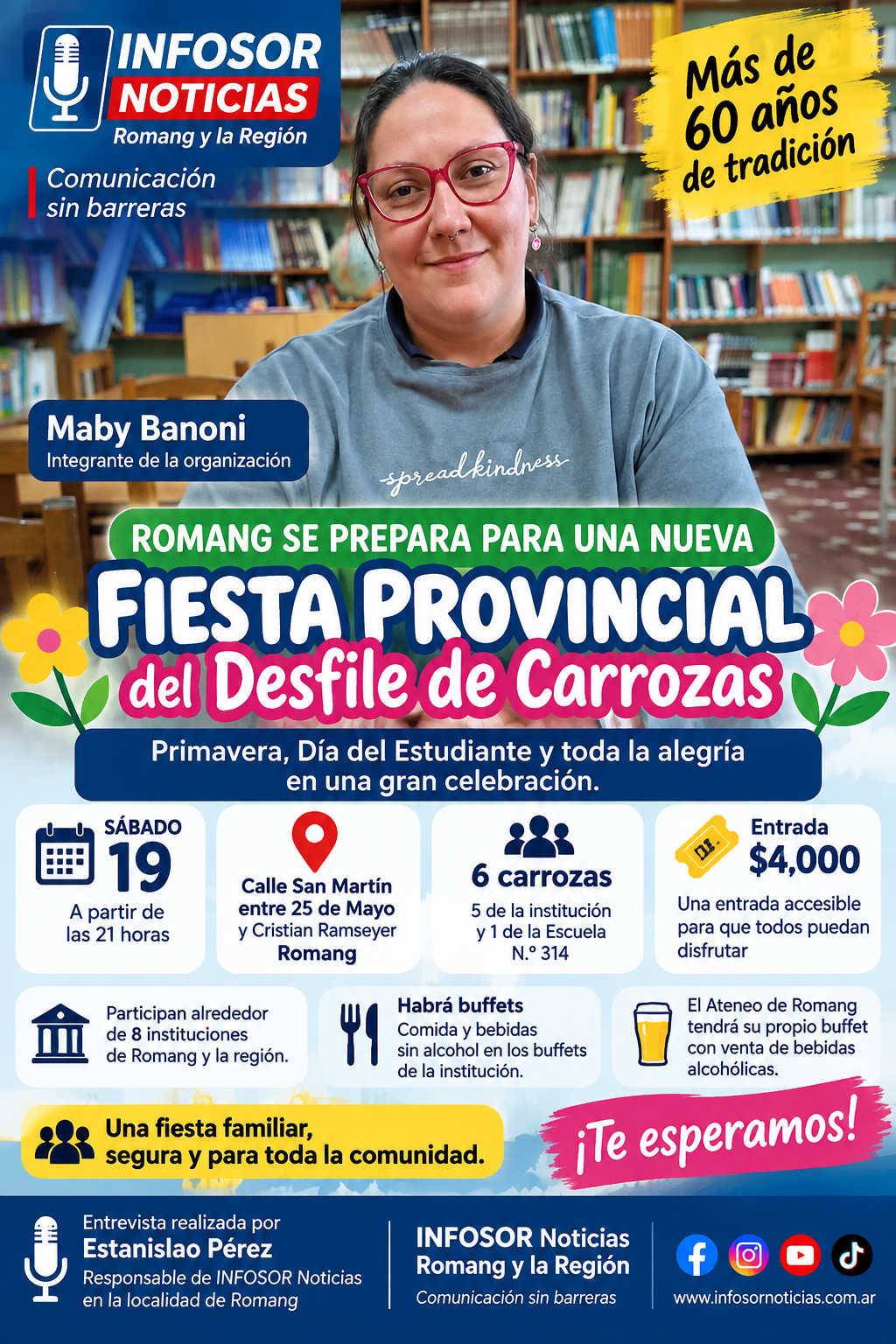 Romang se prepara para una nueva Fiesta Provincial del Desfile de Carrozas