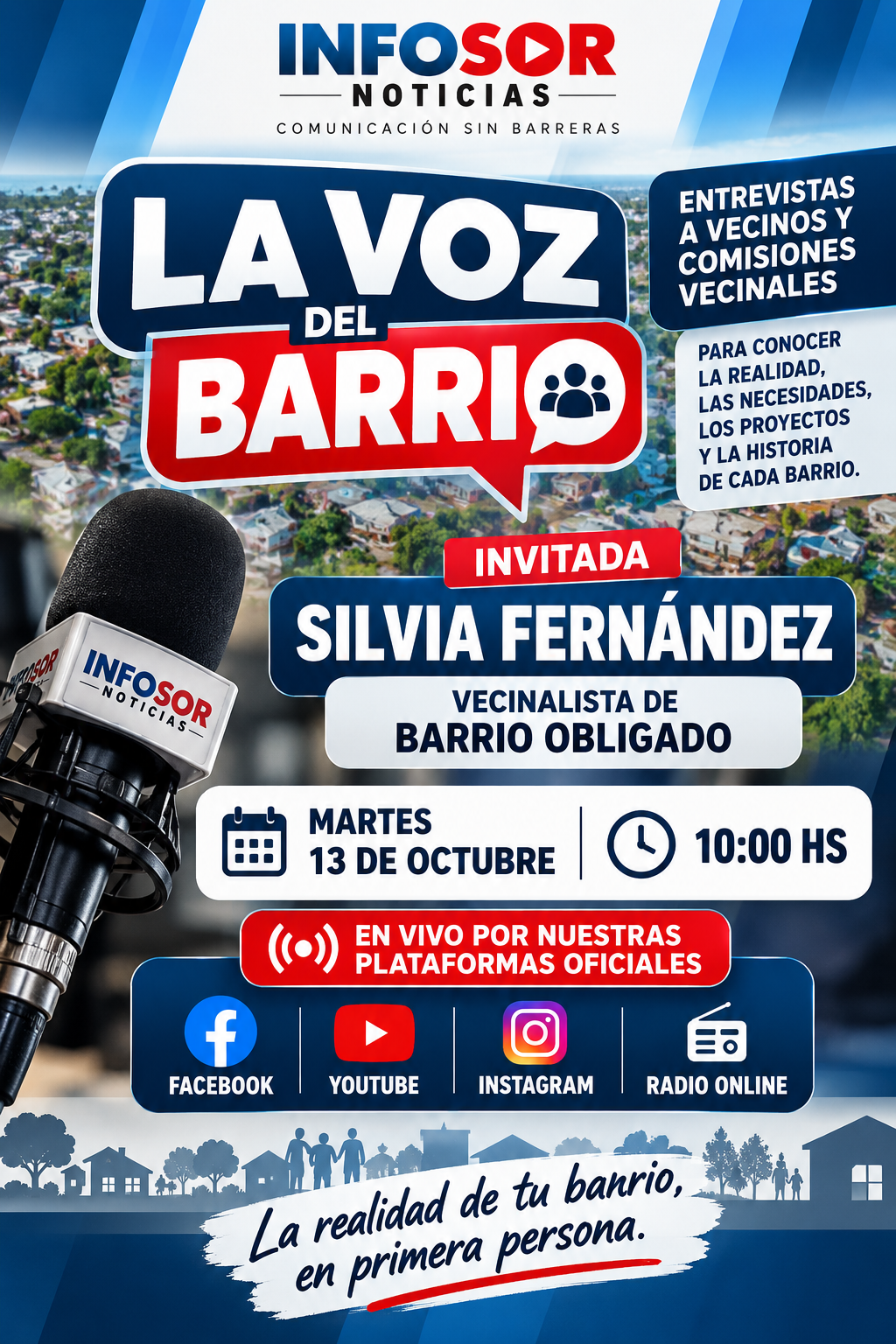 Silvia Fernández pasó por “La Voz del Barrio” y compartió la realidad de barrio Obligado