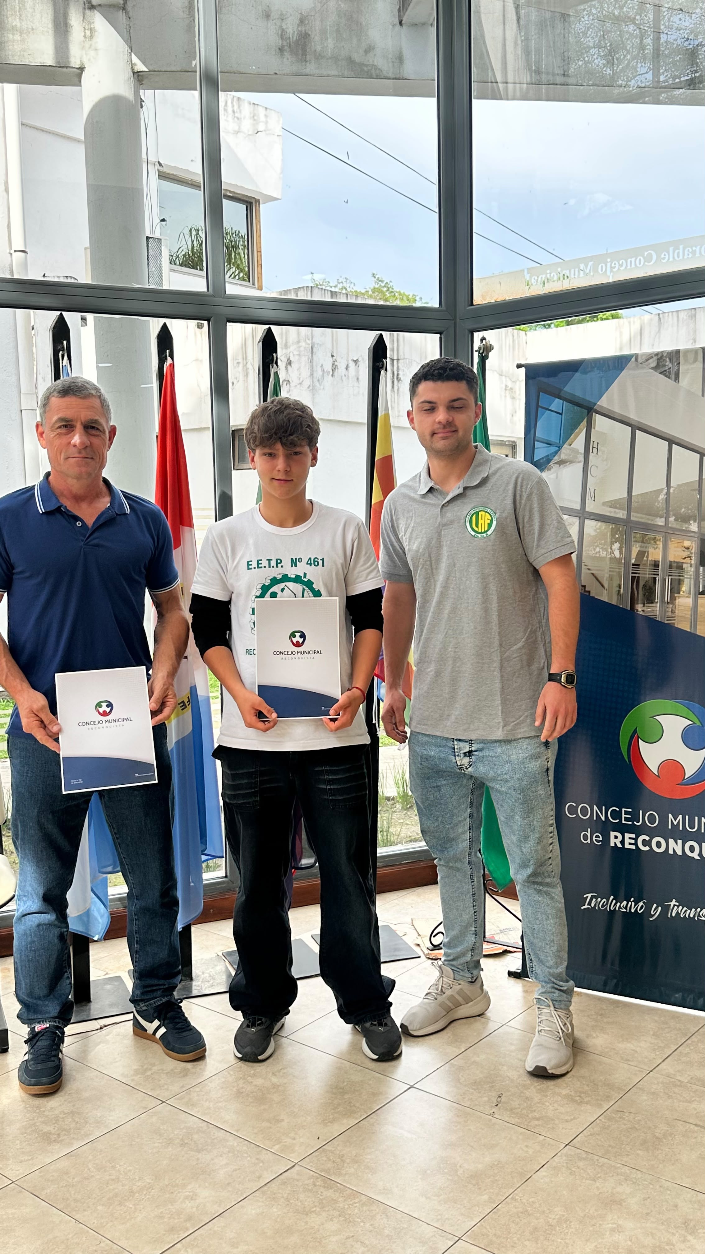 El Concejo Municipal reconoció al Seleccionado Sub 15 de la Liga Reconquistense por su título provincial
