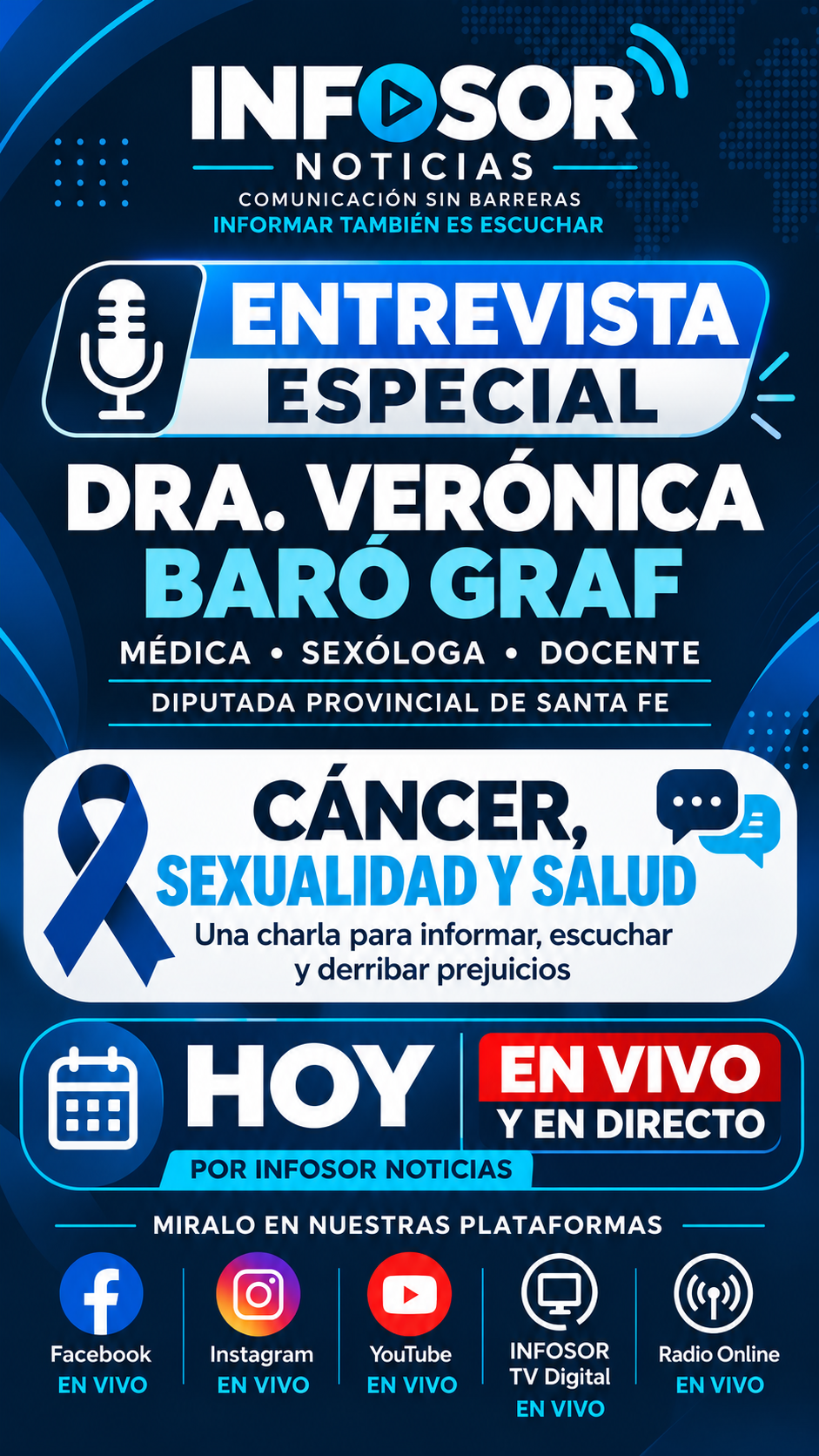 La Dra. Verónica Baró Graf llega a INFOSOR Noticias para hablar sobre cáncer, sexualidad y salud