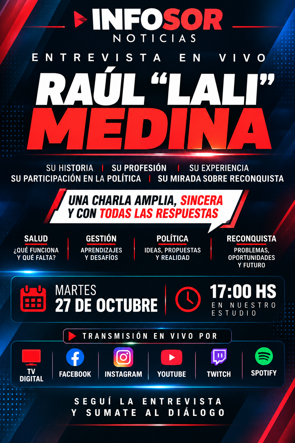 Lali Medina en INFOSOR Noticias: salud, política y los desafíos de Reconquista